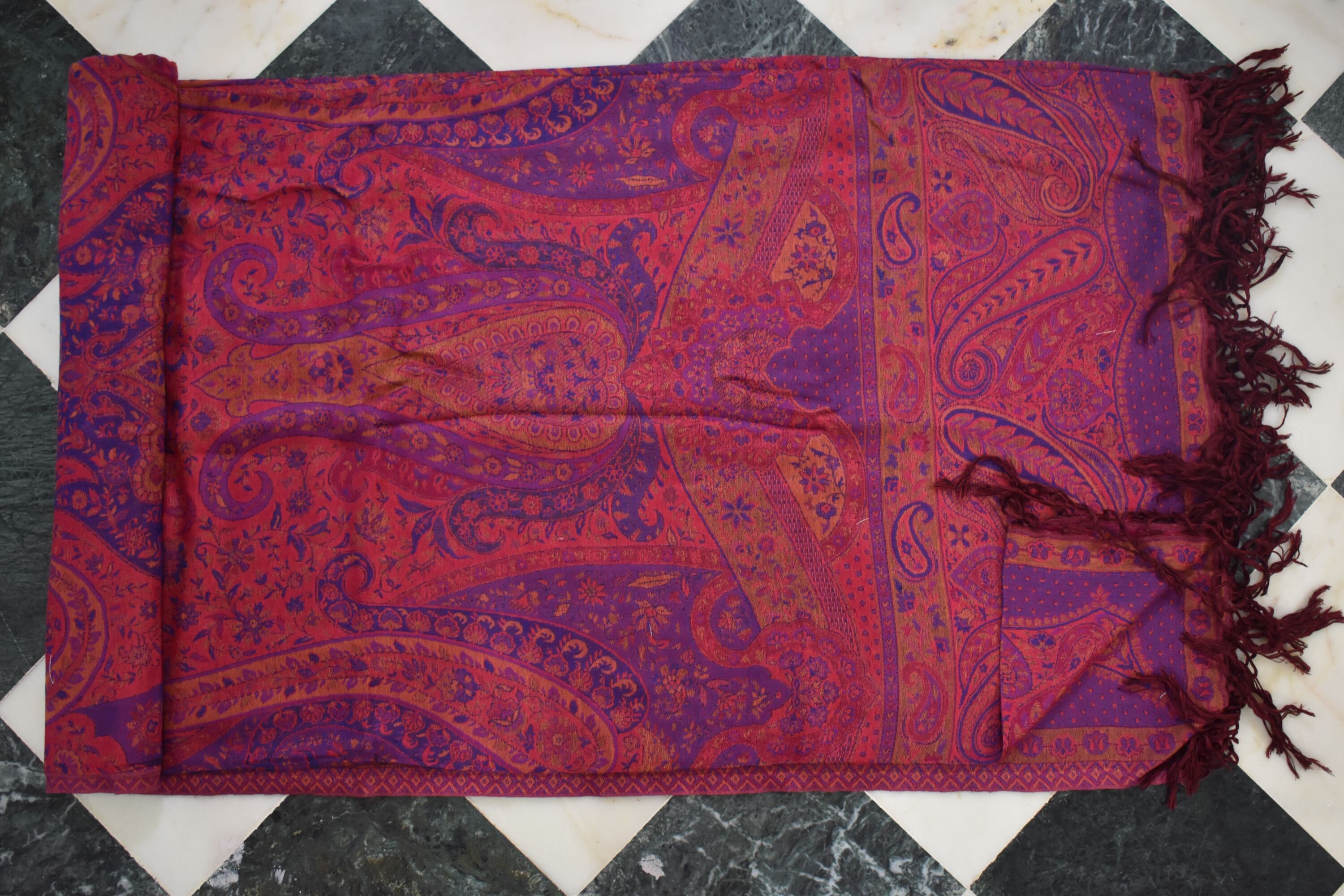 Valentine's shopping Pashmina Blanket Throw Reversible | Etsy