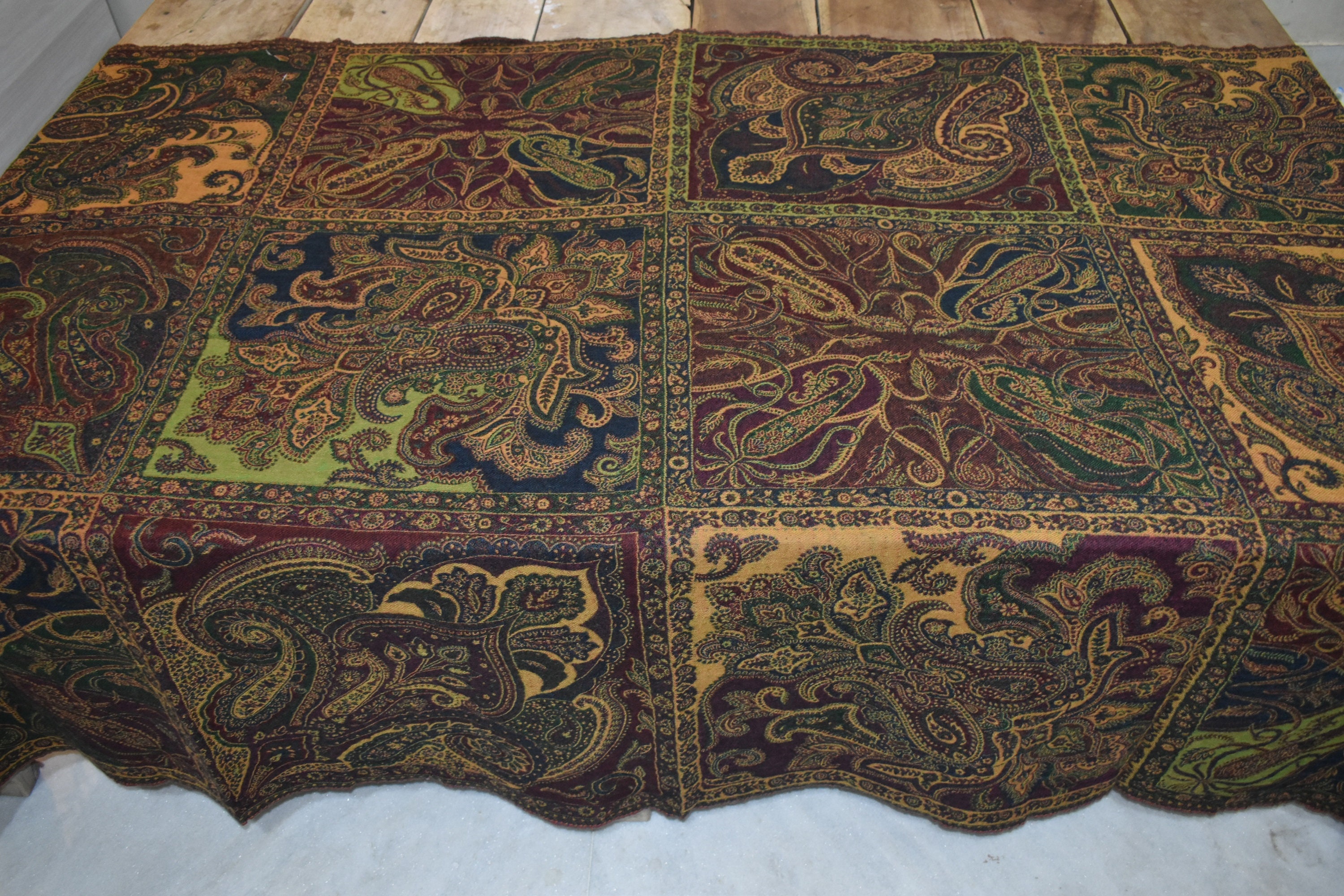 Jamawar Cashmere Wool Throw Boiled Wool Blanket 100 Boiled Etsy