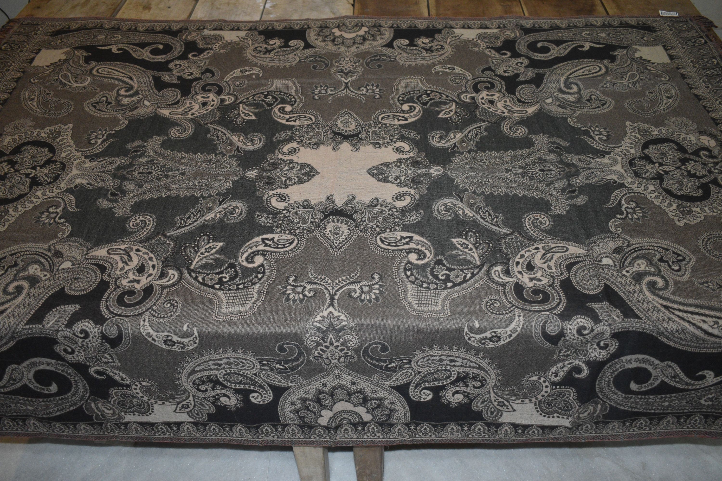 Jamawar Cashmere Wool Throw Boiled Wool Blanket 100 Boiled Etsy