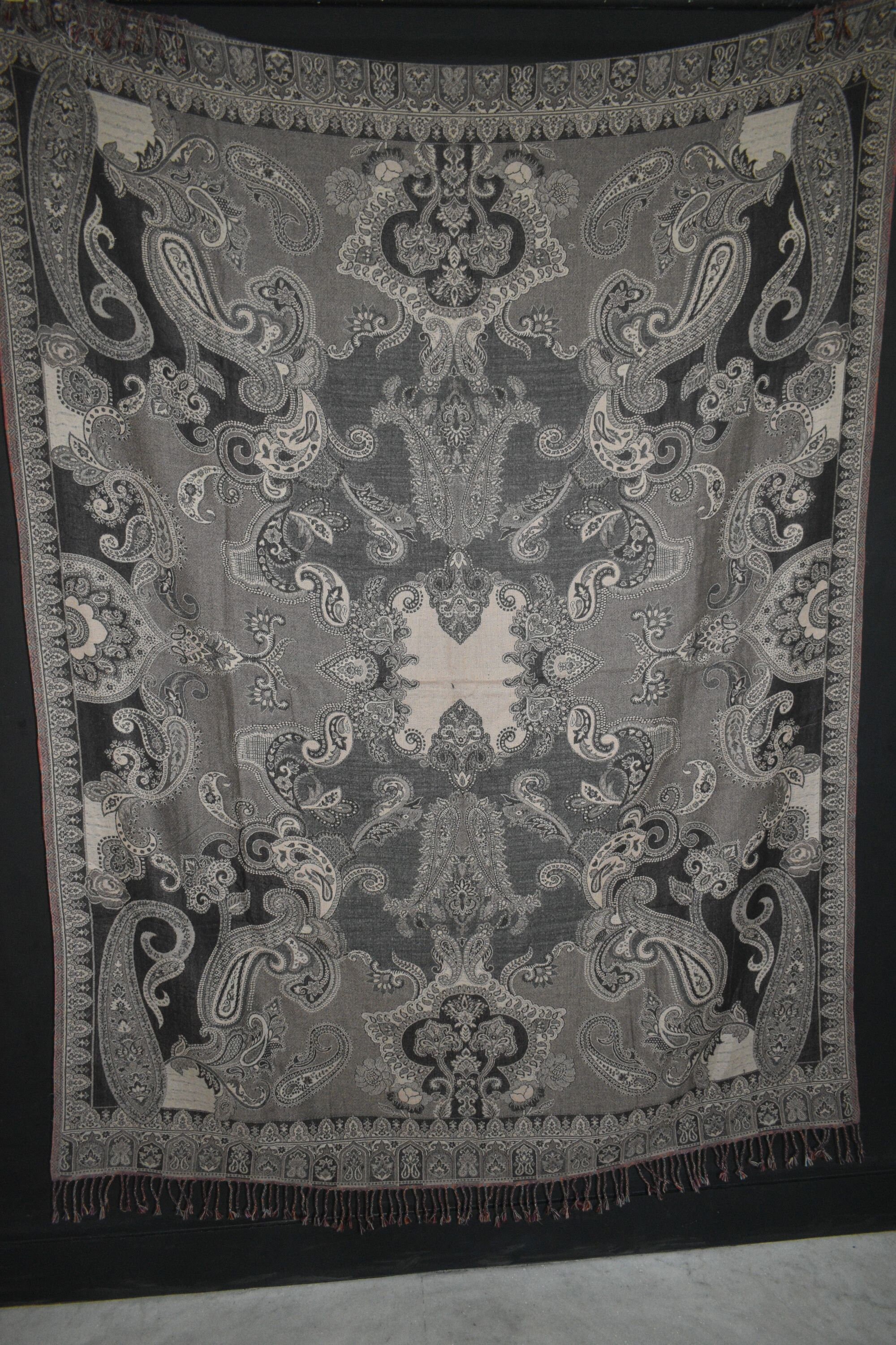 Jamawar Cashmere Wool Throw Boiled Wool Blanket 100 Boiled Etsy