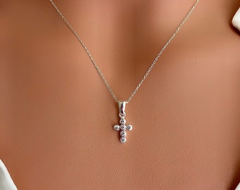 Cross Necklace Tilted - Etsy