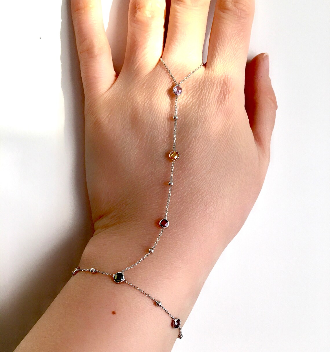 Slave Bracelet / Ring Bracelet / 925 Sterling Silver / Multi Etsy