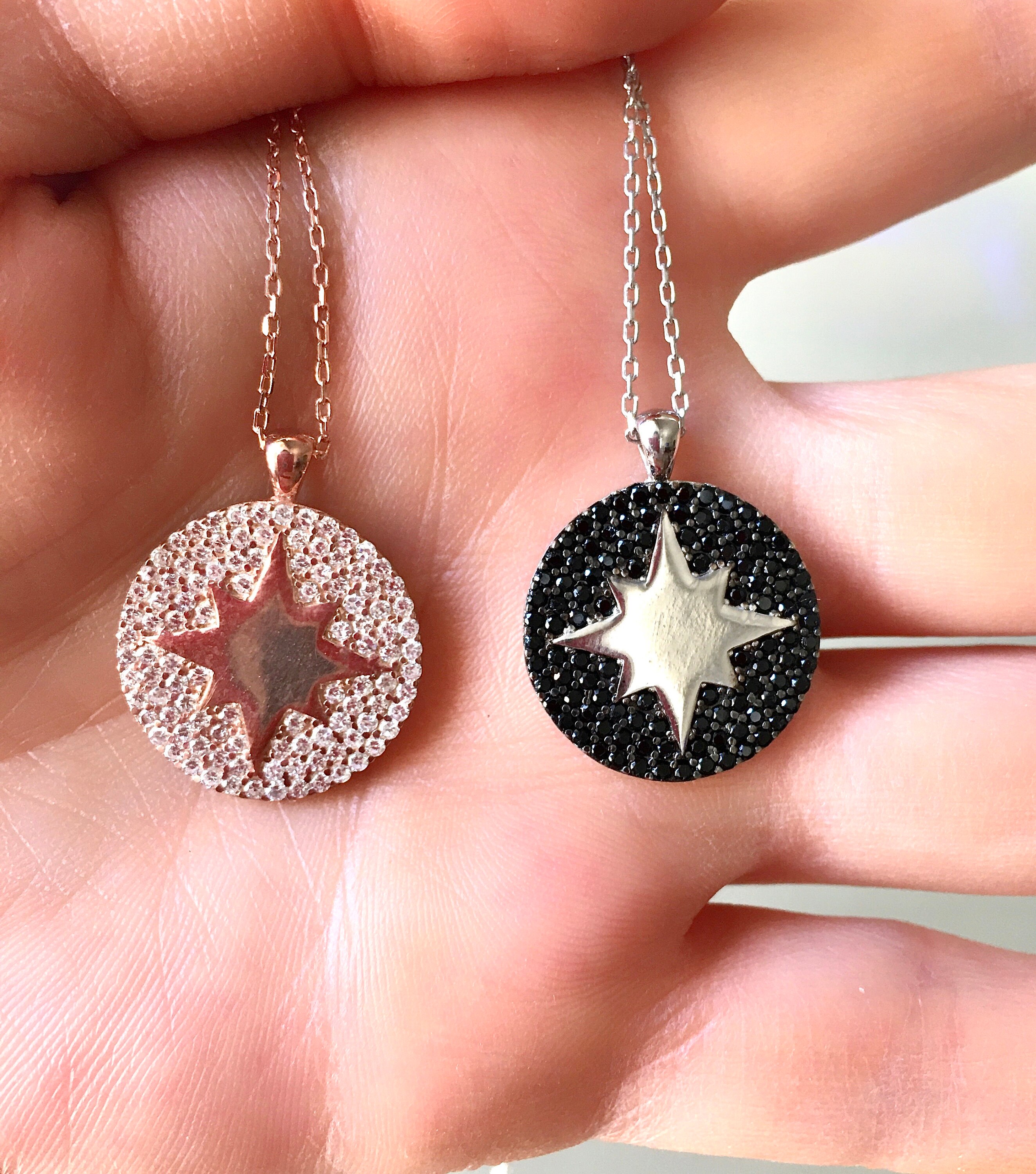 Sterling Silver North Star Necklace / Polar Star Necklace