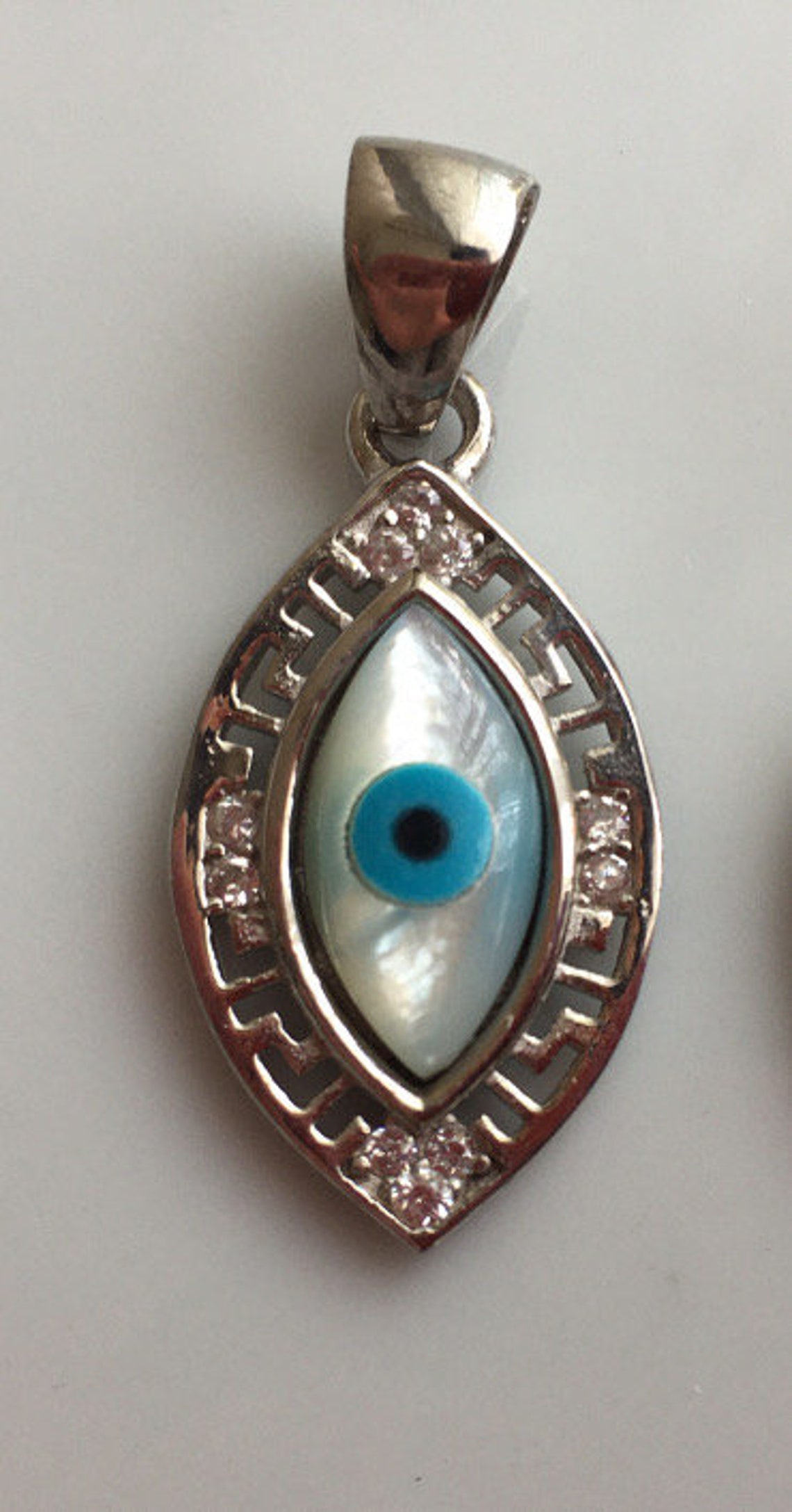 925 Sterling Silver Evil Eye Necklace /Protector Necklace / Etsy