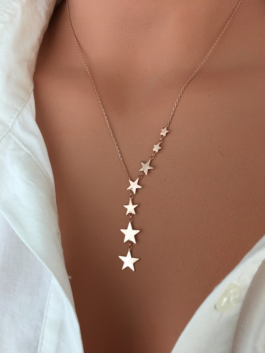 Stellar Rose Silver Necklace Long 67044 main image 0