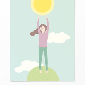 Yogakarte - Sonnengruß - Postkarte Yoga - Sport - Wellnessgutschein - Frühlingskarte
