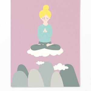 Postkarte Yoga Lotus - Lotussitz - Yogakarte Wellnessgutschein - Reisegutschein