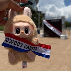 Cowboy Carter inspirierte Schärpe für Labubu Doll Mini Western Glam Accessoire