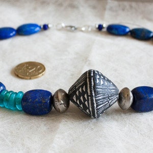 African Tradebeads Kette Saharanacht Lapis Lazuli Tuareg Bild 3