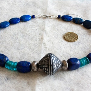 African Tradebeads Kette Saharanacht Lapis Lazuli Tuareg Bild 2