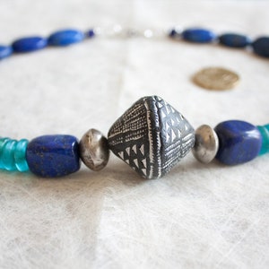 African Tradebeads Kette Saharanacht Lapis Lazuli Tuareg Bild 1