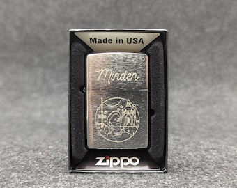 Original Zippo Sturmfeuerzeug mit Gravur - Mindener Buttjer vor der Porta Westfalica / Benzinfeuerzeug / Feuerzeug