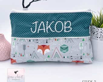 Diaper bag / nappy bag FUCHS personalized with name