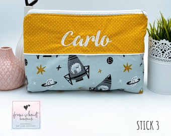 Personalized ROCKET diaper bag with name