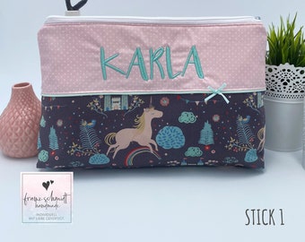 Changing bag / diaper bag UNICORN personalized with name
