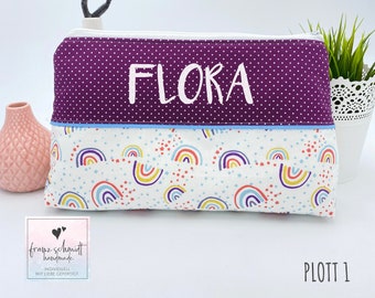 Changing bag / diaper bag RAINBOW personalized with name