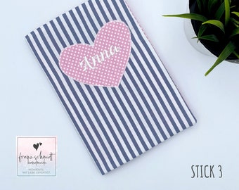 U-book cover HEART with vaccination certificate compartment • personalized with name