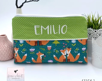 Wickeltasche / Windeltasche FUCHS personalisiert mit Namen