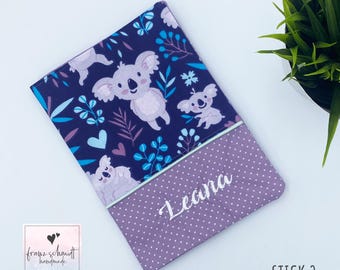 U-book cover Koala with vaccination certificate compartment • personalized with name