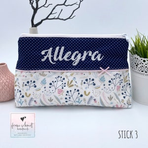 Wickeltasche / Windeltasche BLUMEN personalisiert mit Namen Bild 6