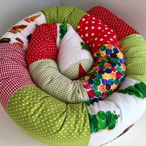 Rolle Dekokissen Stillkissen Wickeltisch Kuschelkissen Wandschutz Jugendbett Familienbett Laufstall Zugluftstopper Bild 2