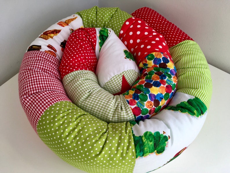 Rolle Dekokissen Stillkissen Wickeltisch Kuschelkissen Wandschutz Jugendbett Familienbett Laufstall Zugluftstopper Bild 2