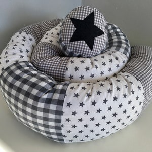 Ab 37,70EUR/m Rolle Dekokissen Stillkissen Wickeltisch Bettumandung Kuschelkissen Wandschutz Jugendbett Familienbett image 2