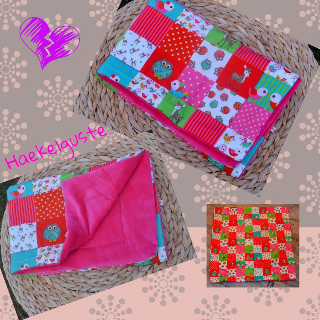 75 X 75cm Baby Blanket Owl Stroller Blanket Pink Etsy