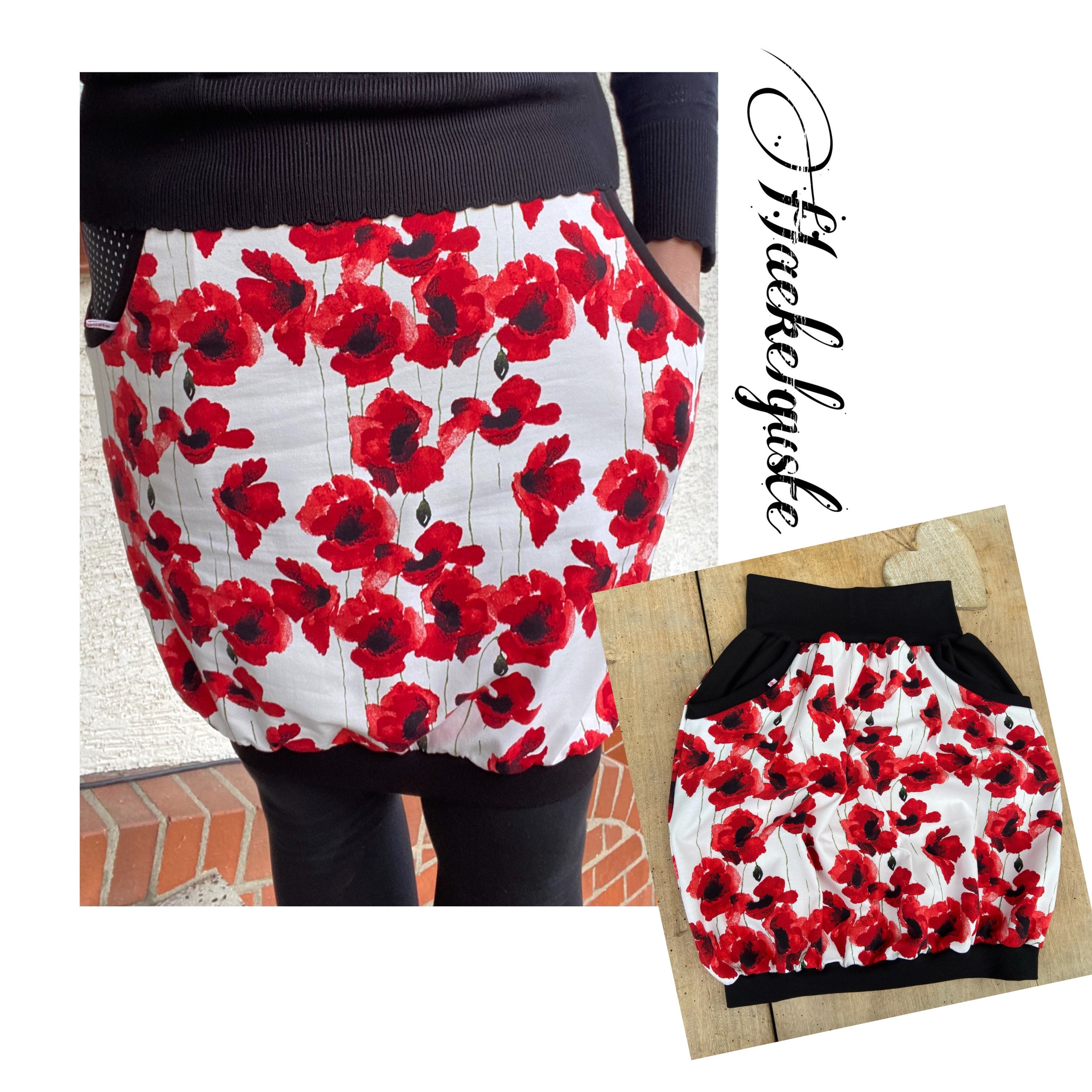 monepine/モネピネballoon layered skirt poppy 24.11.