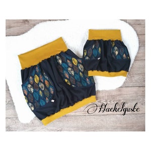 Ladies girls "spring" balloon skirt dark blue skirt partner look mother daughter outfit