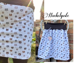 Size 46 Knee-length "Cat" Skirt Jersey Ladies Skirt A-Form Hip Skirt Country Life