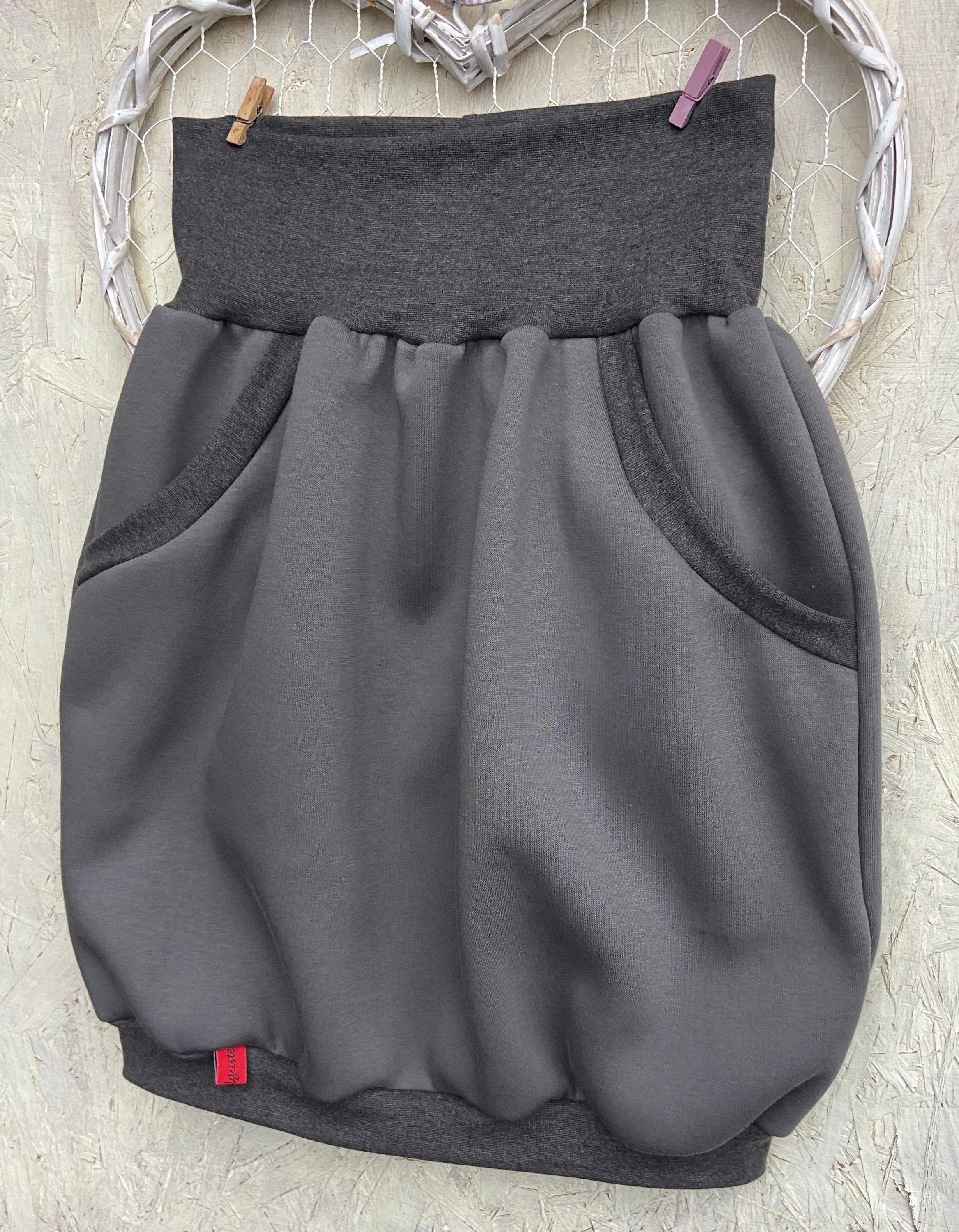 Size XS - XXL Warm Sweat Balloon Skirt Grey Dark Grey Skirt