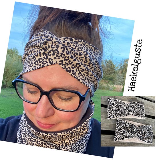 GORTIN Boho Stirnbänder – Breite Turbane Mit Leopardenmuster, Dehnbar, Für Yoga & Style