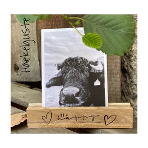 Kartenhalter Holz Bilderleiste Geschenk Hochzeit Tischdeko Bildhalter Fotohalter personalisiert Postkartenhalter
