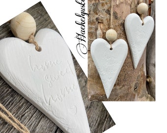 Heart Home Sweet Home Gift Tag White Decoration Country House Shabby Favorite Person Thank You Gift Hygge Scandi House Candle Plate