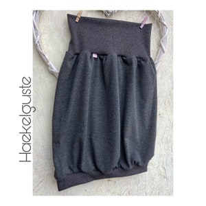 dark gray balloon skirt desired size jersey women's skirt with pockets curvy xs s m l xl xxl