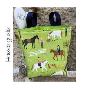 Lenkertasche Pferde Fahrradtasche Laufradtasche Grün Geschenk Mädchen Tasche für Fahrrad Kind