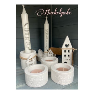 Candle Holder Favorite Person Tealight Holder White Decoration Country House Shabby Candlestick Gift Rod Candle Hygge Scandi House Candle Plate