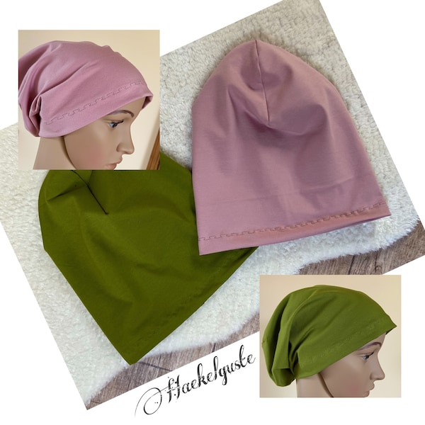 20 Farben - Damen Beanie Mütze leichte Sommer Mütze Chemo dünne Mütze Frau Longbeanie