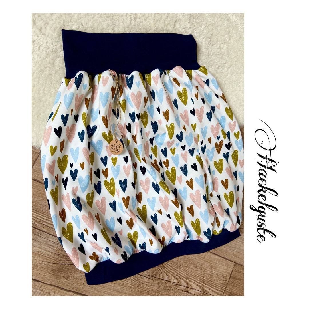 Buy Balloon Skirt Herzl Jersey Ladies Skirt White With Hearts Pump