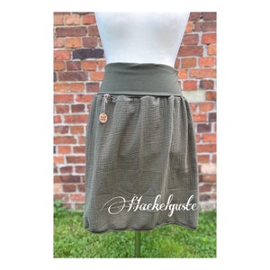 size 44 Favorite skirt Muslin summer skirt made of cotton green khaki