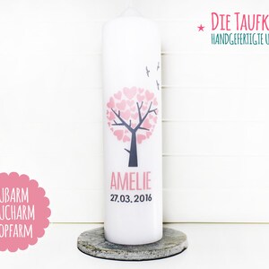 Baptismal candle girl, baptism, communion candle, tree of life image 8