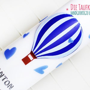 Taufkerze Jungen Taufkerzen Heißluftballon Bild 2