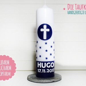 Taufkerze, Taufkerze Jungen, Taufkerze Kreuz Bild 4