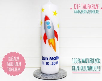 Baptismal candle, rocket