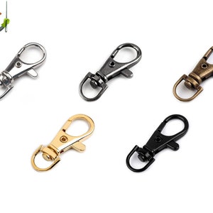 10 x snap hooks 10 mm color selection rotatable