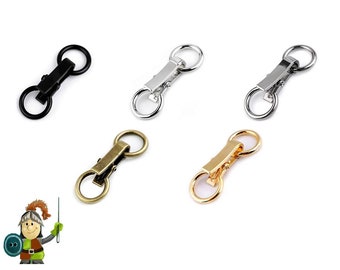 4x metal clasp 21 x 60 mm jacket clasp choice of color clasp + ring