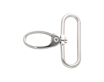 10 x carabiner carabiner hooks silver 38 mm / 40 mm