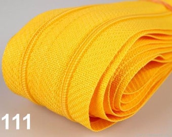 0.65EUR/meter 5 m endless yellow zipper + 10 yellow zippers