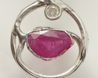 Ruby Diamond Pendant